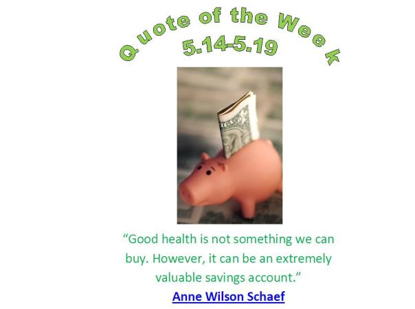 chippewa falls, wi chiropractor healthy quote of the week 5.14 - 5.19