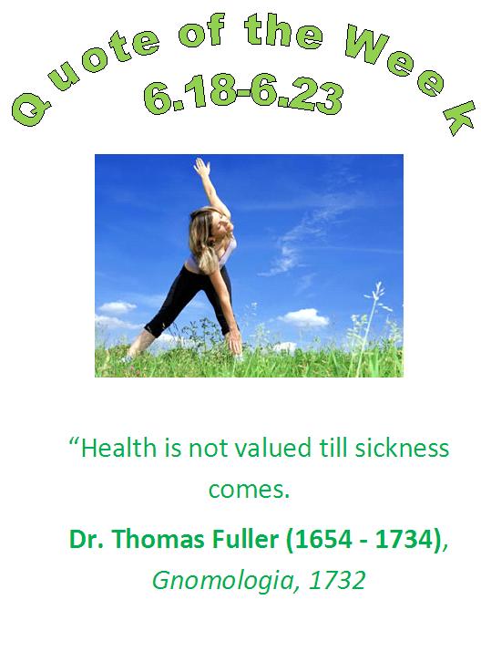 chippewa falls, wi chiropractor healthy quote of the week 6.18 - 6.23